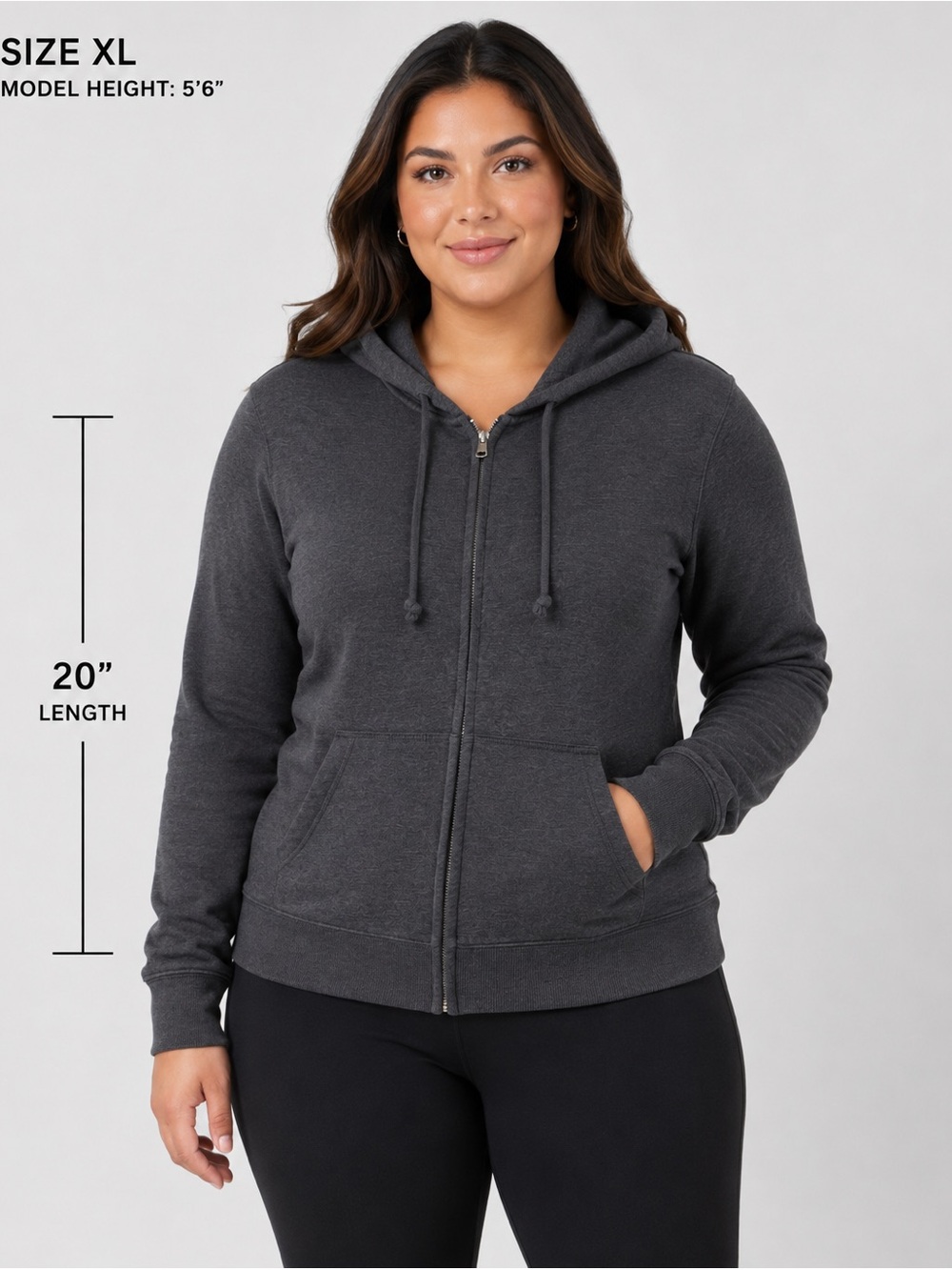 Energie Women's Gray Full Zip Hooded Sweatshirt
Hoodie Size XL Casual Jacket